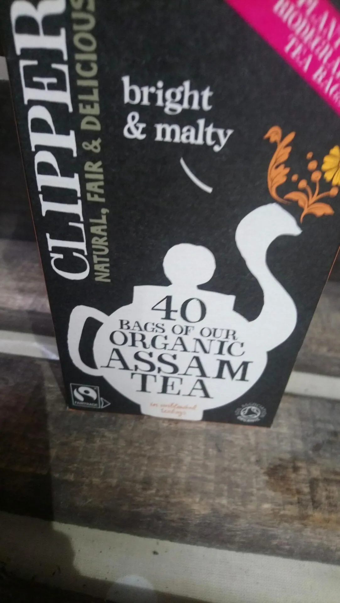 clipper organic assam tea (40 bags)