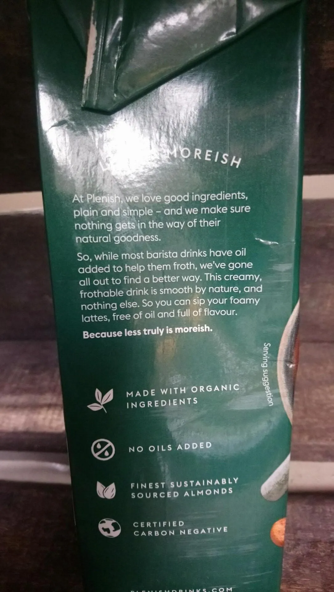 plenish organic barista almond drink (1l)