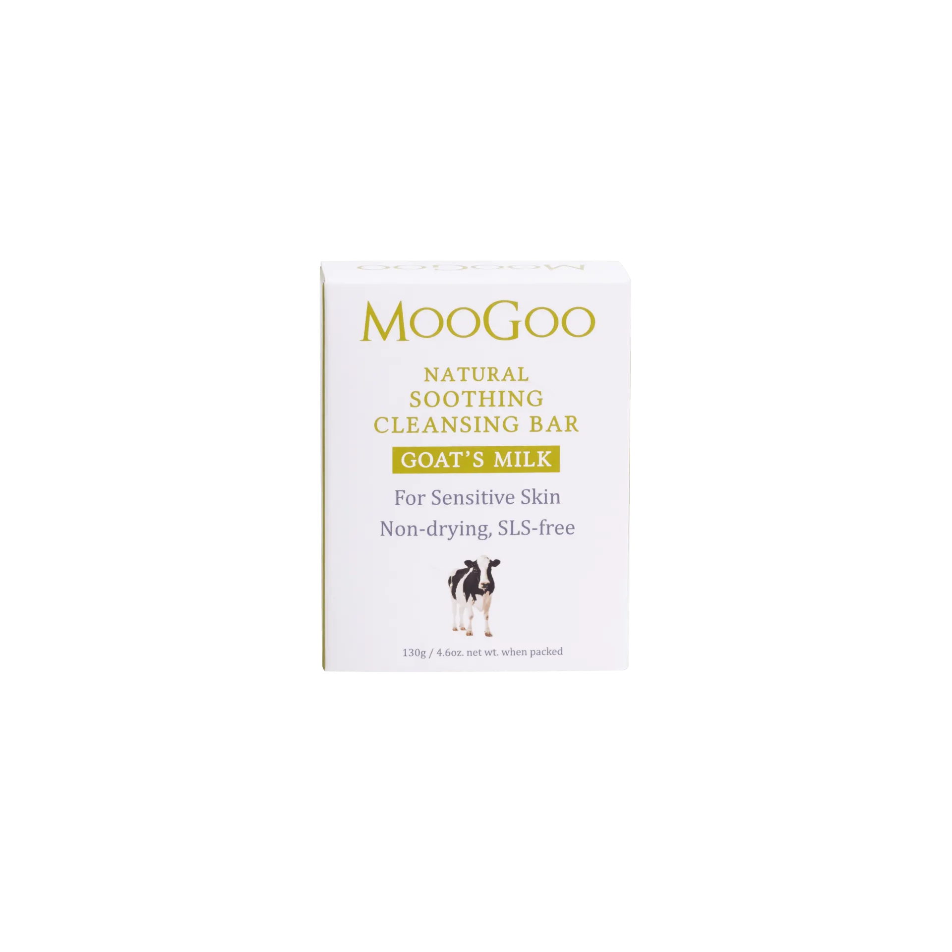 moogoo hydrating cleansing goats milk bar soap (130g)