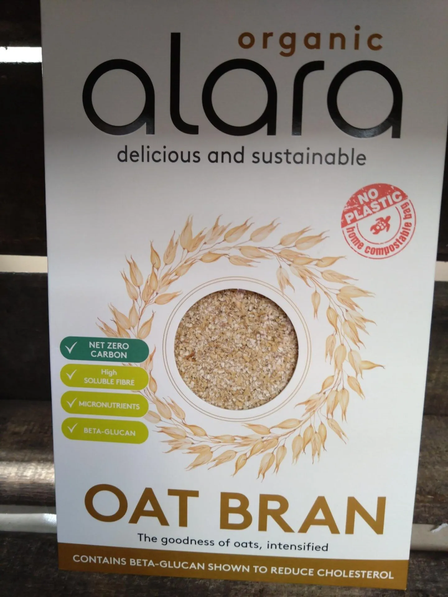 alara organic oat bran (650g)