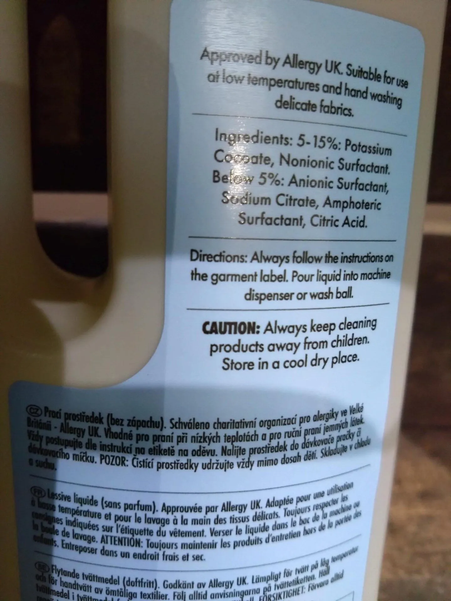 bio d laundry liquid fragrance free (1l)