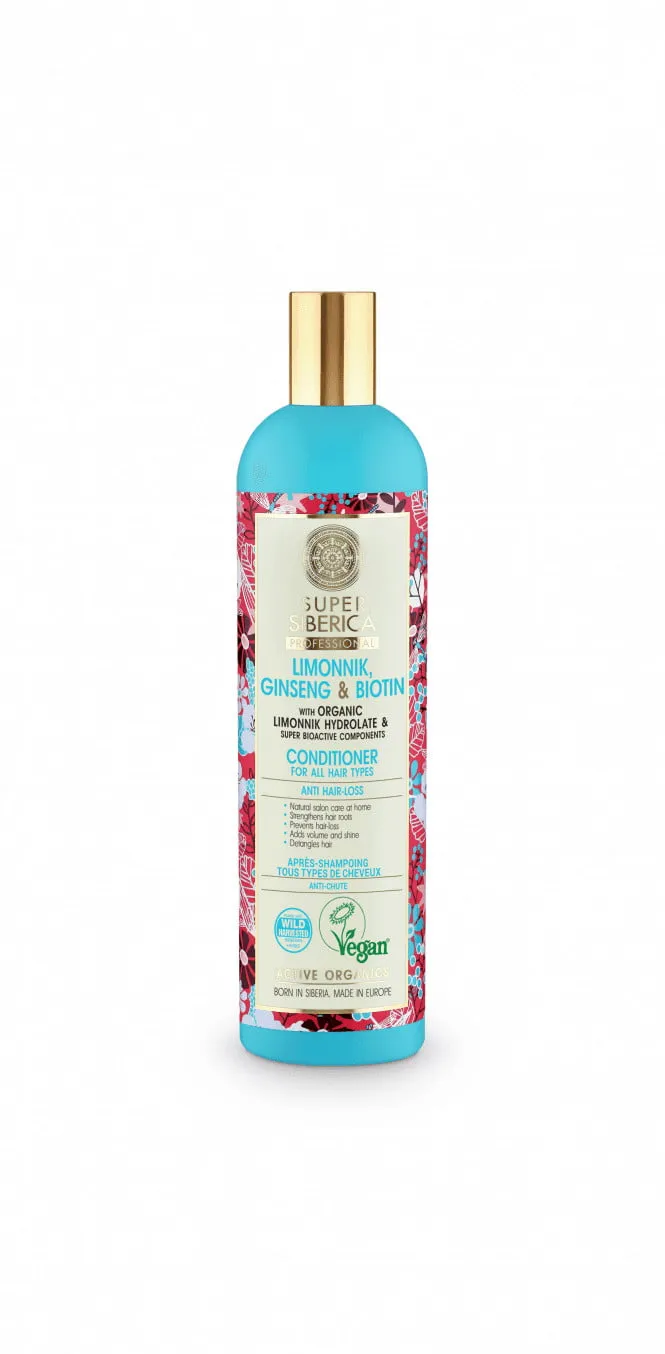 super siberica professional liimonnik ginseng & biotin conditioner (400ml)