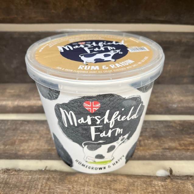 marshfield rum & raisin ice cream (1 litre)