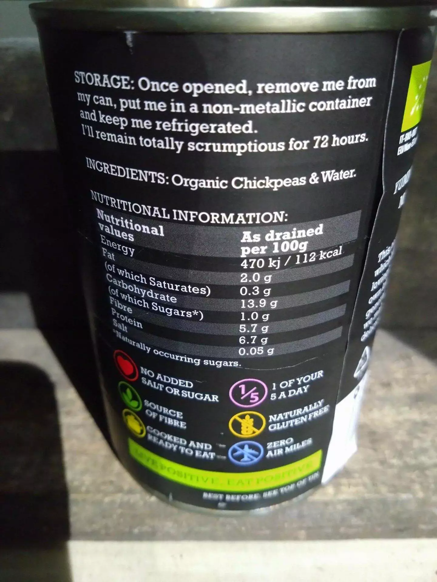 mr organic chickpeas (400g)