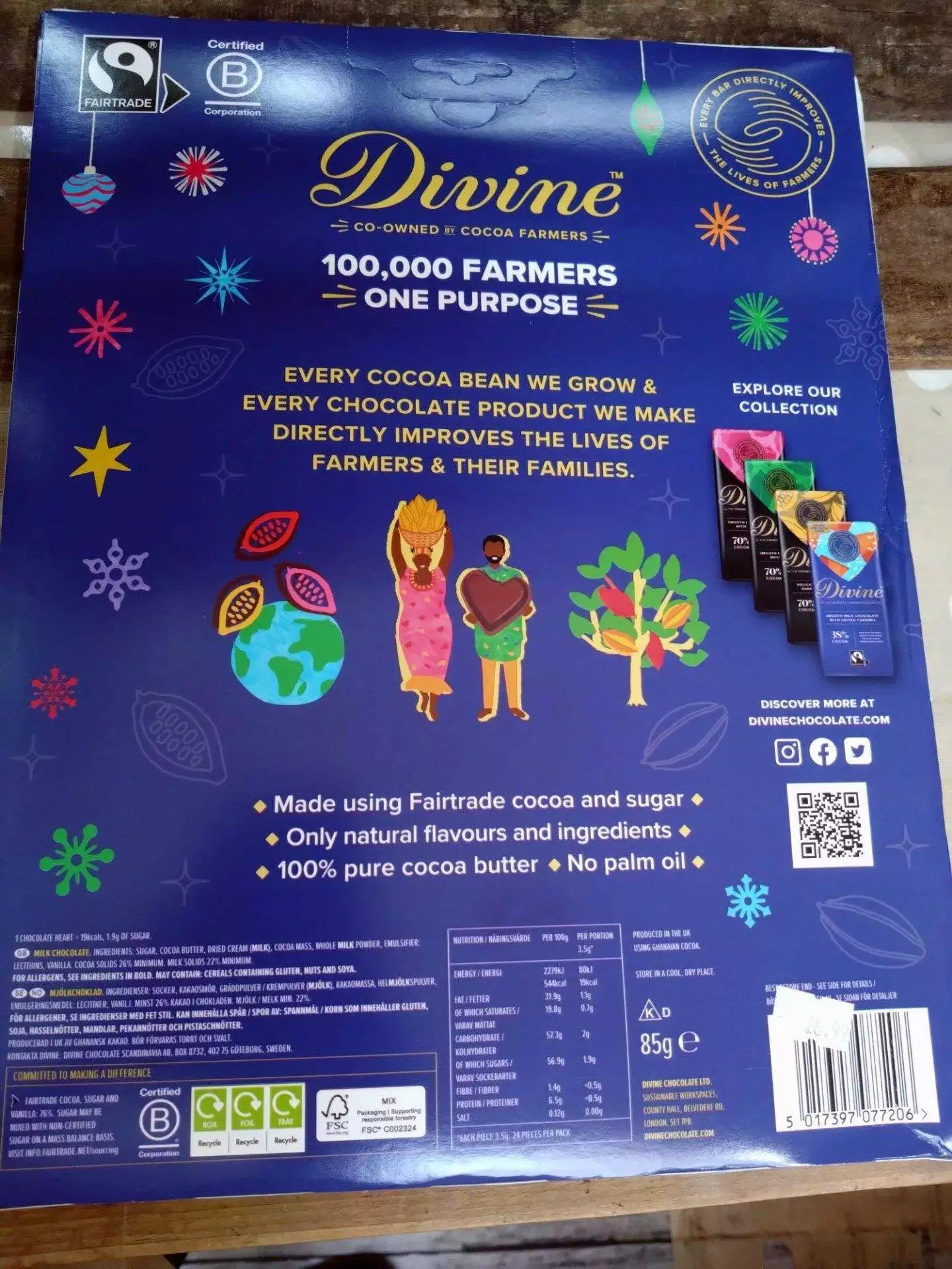 divine milk chocolate advent calendar (85g)
