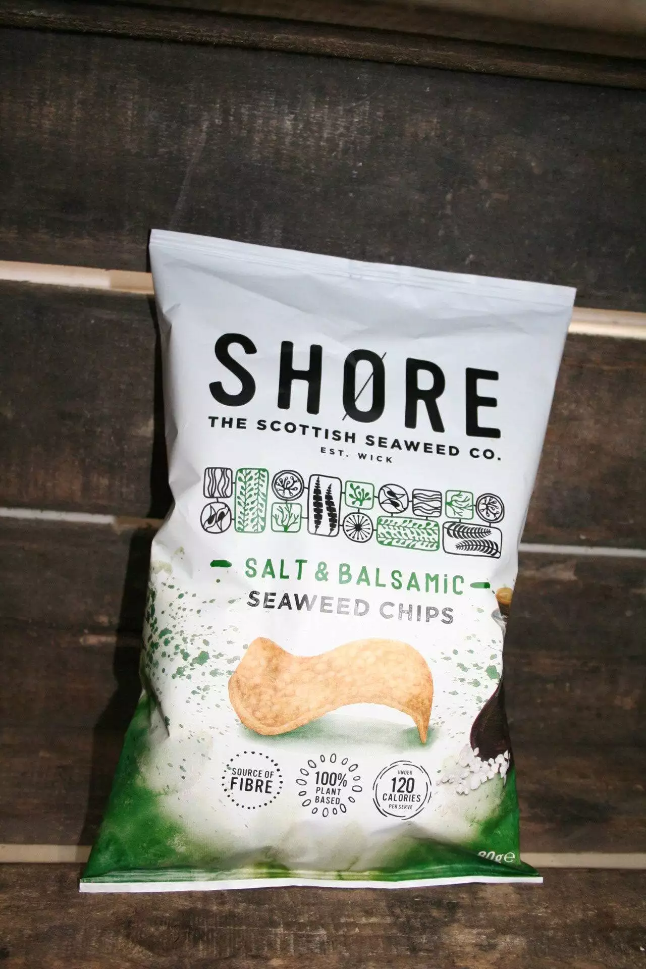 Shore seaweed chips salt & balsamic