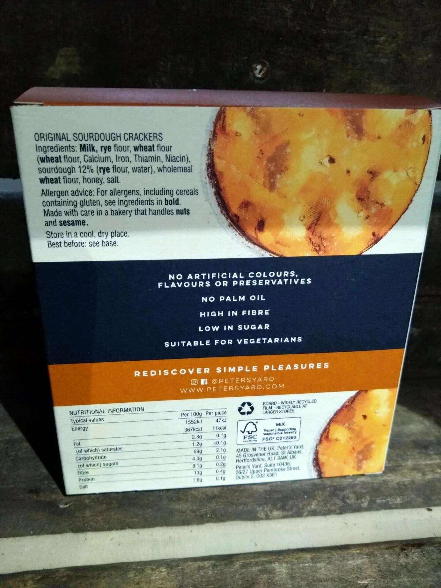 peter's yard original sourdough crackers (180g)
