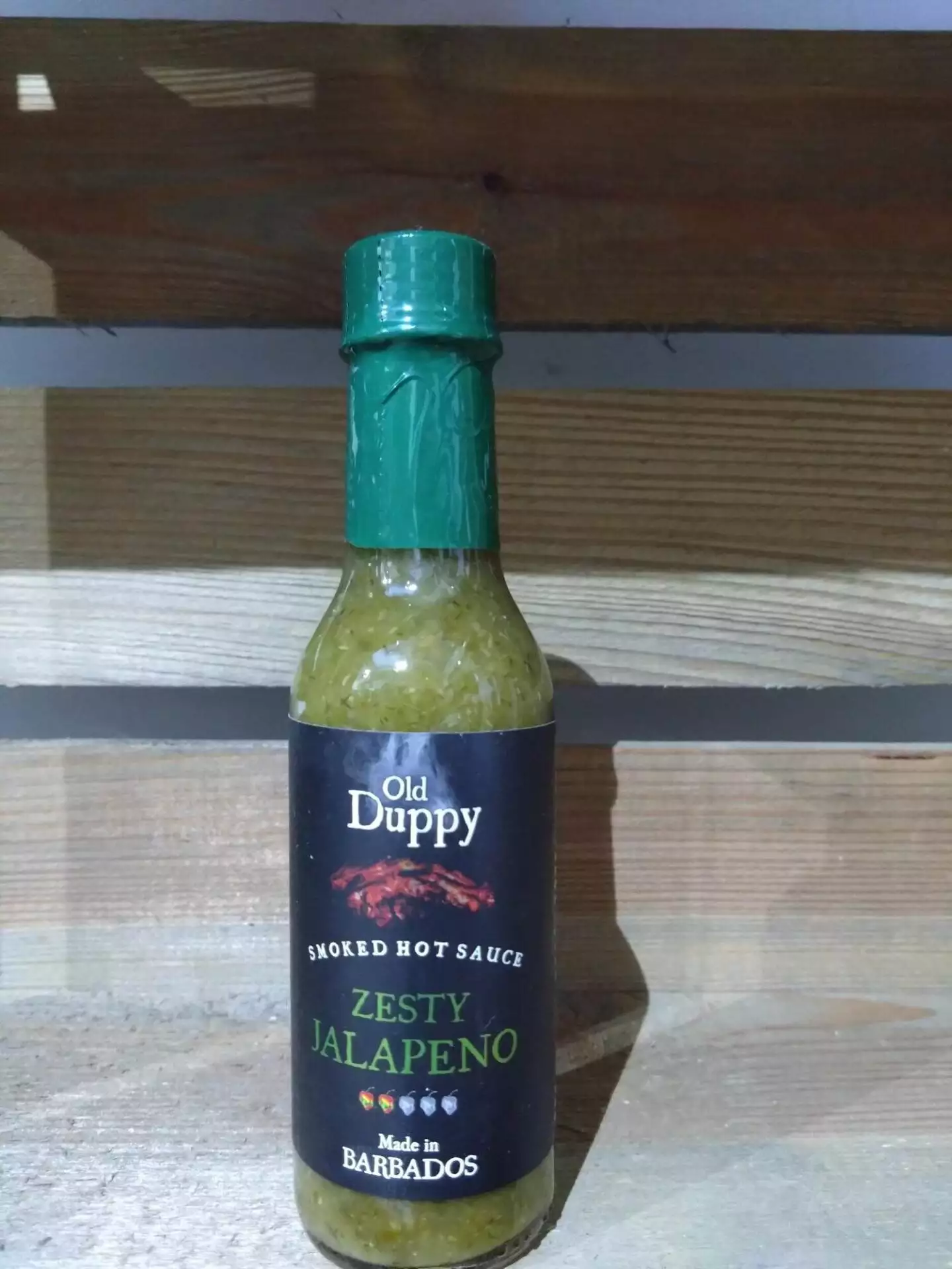 old duppy smoked hot sauce zesty jalapeno (150ml)