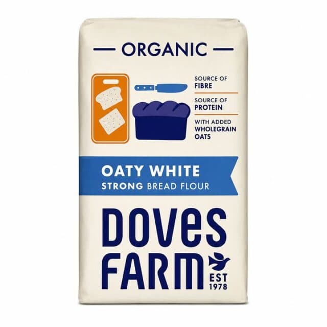 AND THAT'S NUMBER 53....Actually we are starting to loose count now it's over 50 but just when we thought we couldn't fit any more flour in the shop we did.  Meet the NEW Oaty White Bread flour from @dovesfarm.   If you love a deliciously soft moreish loaf try this flour next time you get baking, with added British Oats and a good source of fibre and protein pop it in your shopping basket and give it a try, recipe on pack.
We look forward to seeing you!

#organicallyspeaking #homebaking #freshbread #dovesfarm #oatywhite