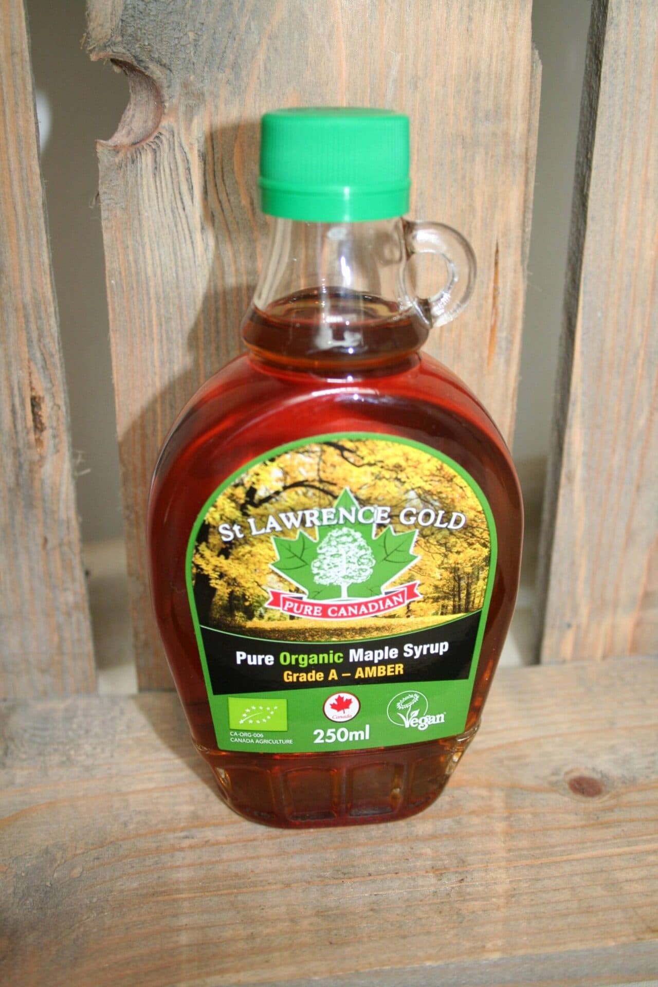 St Lawrence Gold pure organic maple syrup