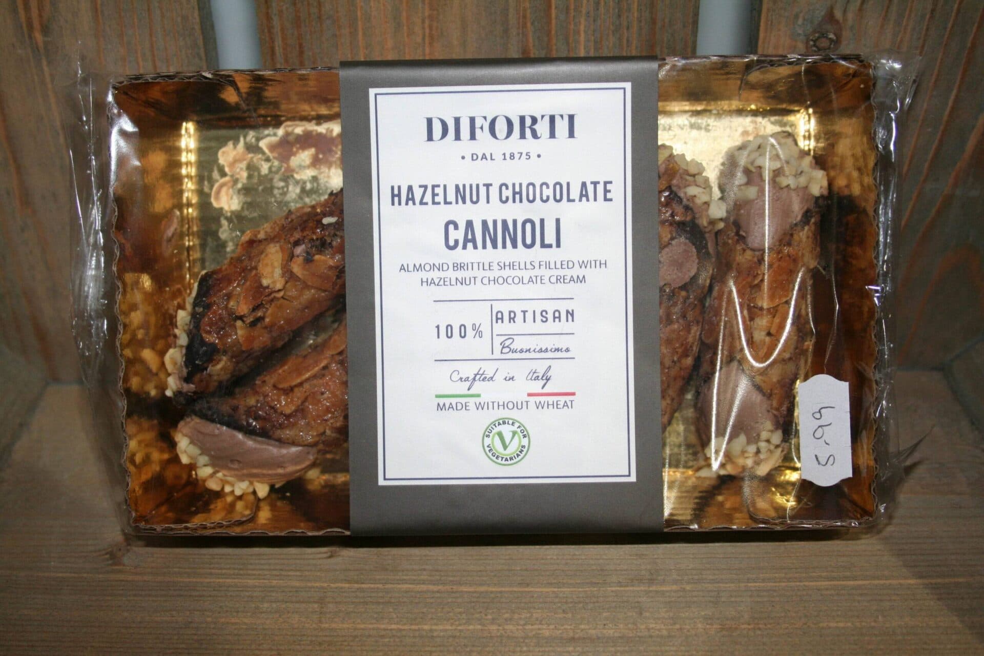 Diforti hazelnut chocolate cannoli