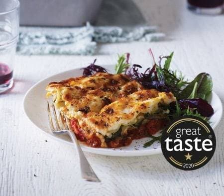 Cook frozen food roasted vegetable lasagne