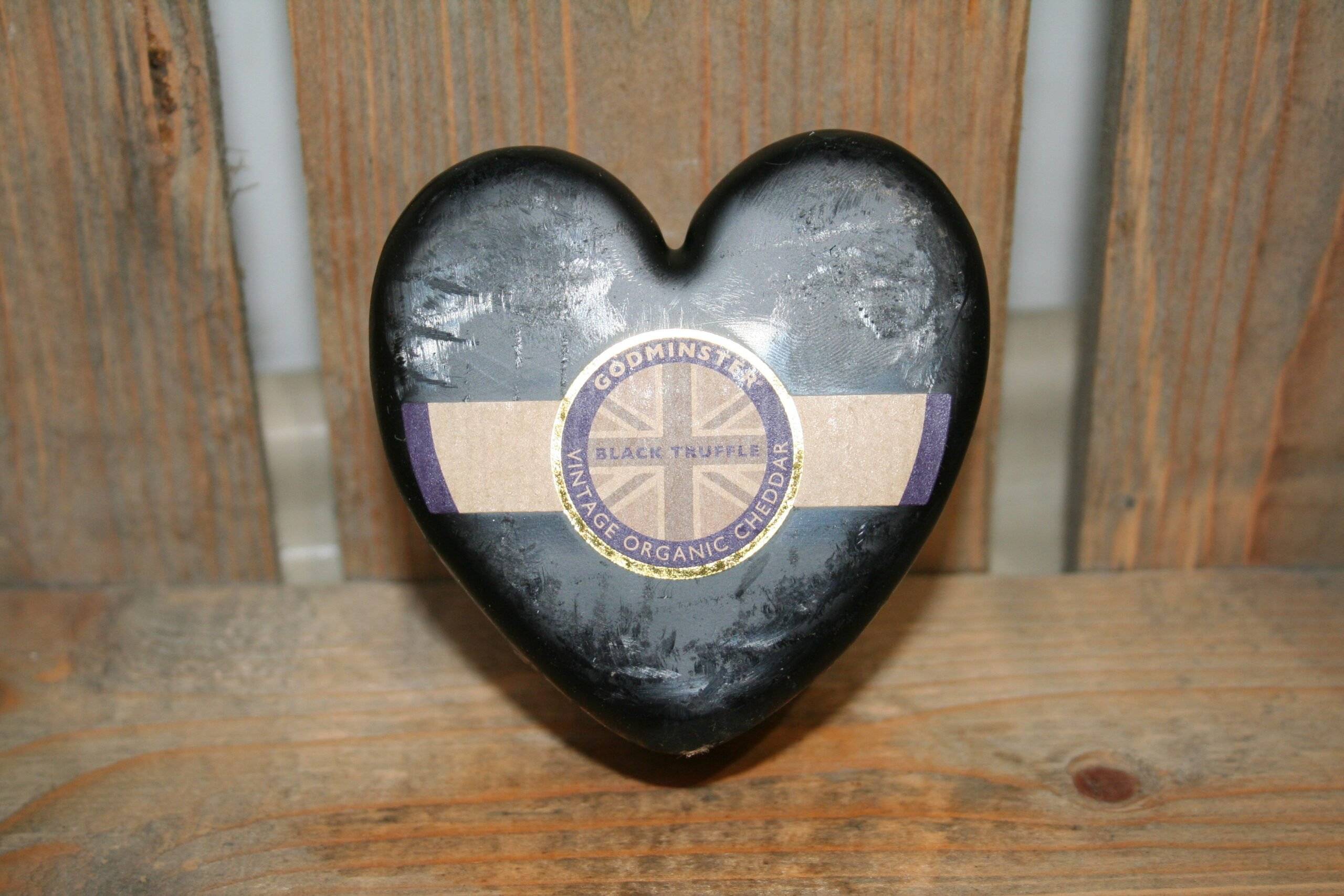 Godminster black truffle organic cheese heart