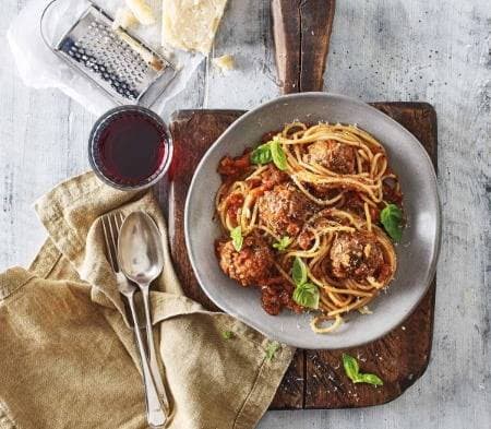 Cook meatballs in rustic sauce