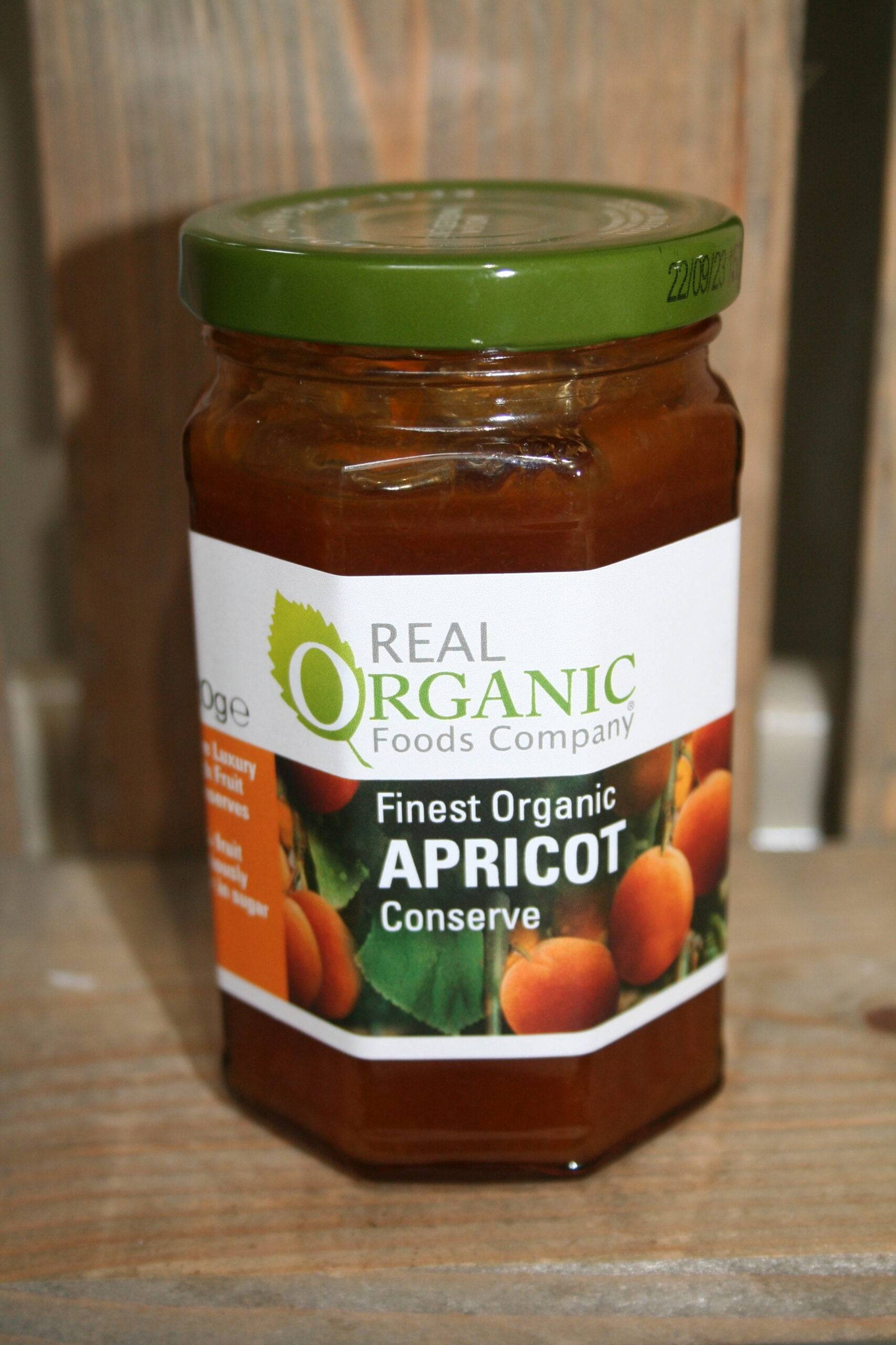 Real Organic Food Company organic apricot jam conserve