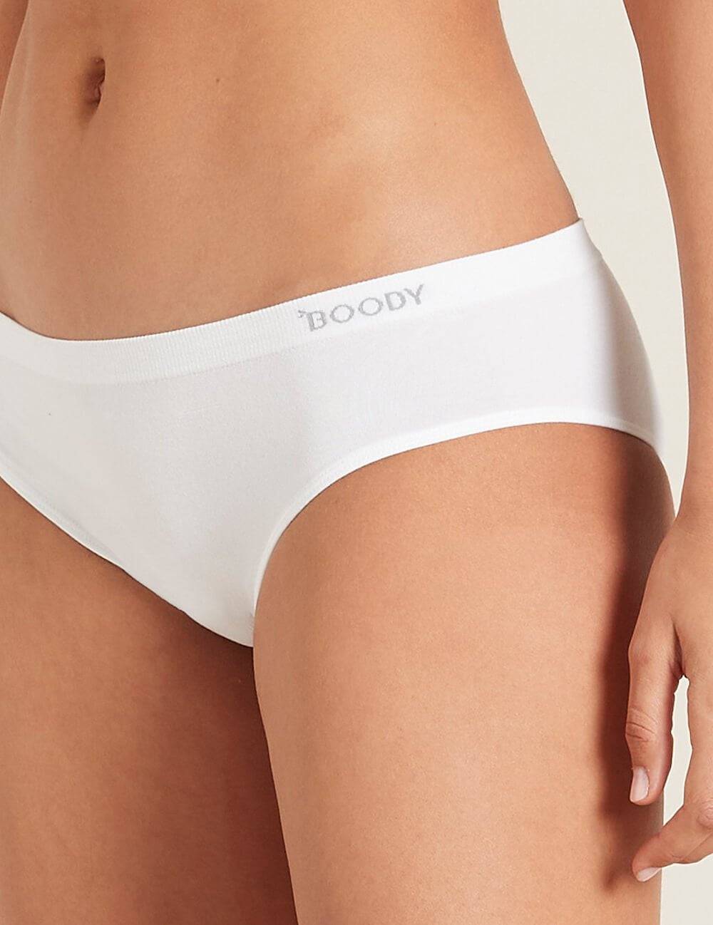 Boody hipster bikini white pants