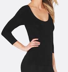 Boody scoop neck top black