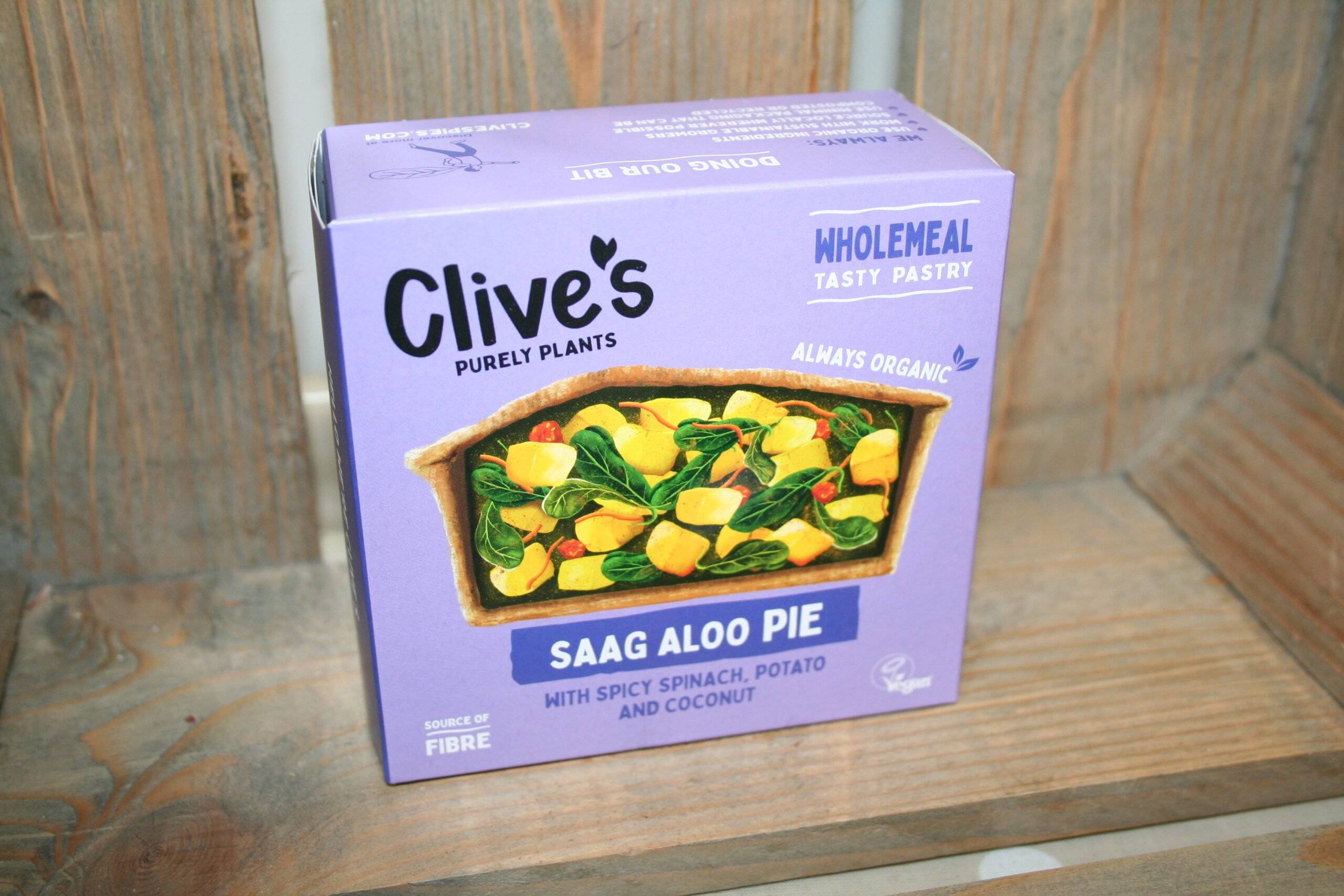Clives Purelt plants saag aloo pie