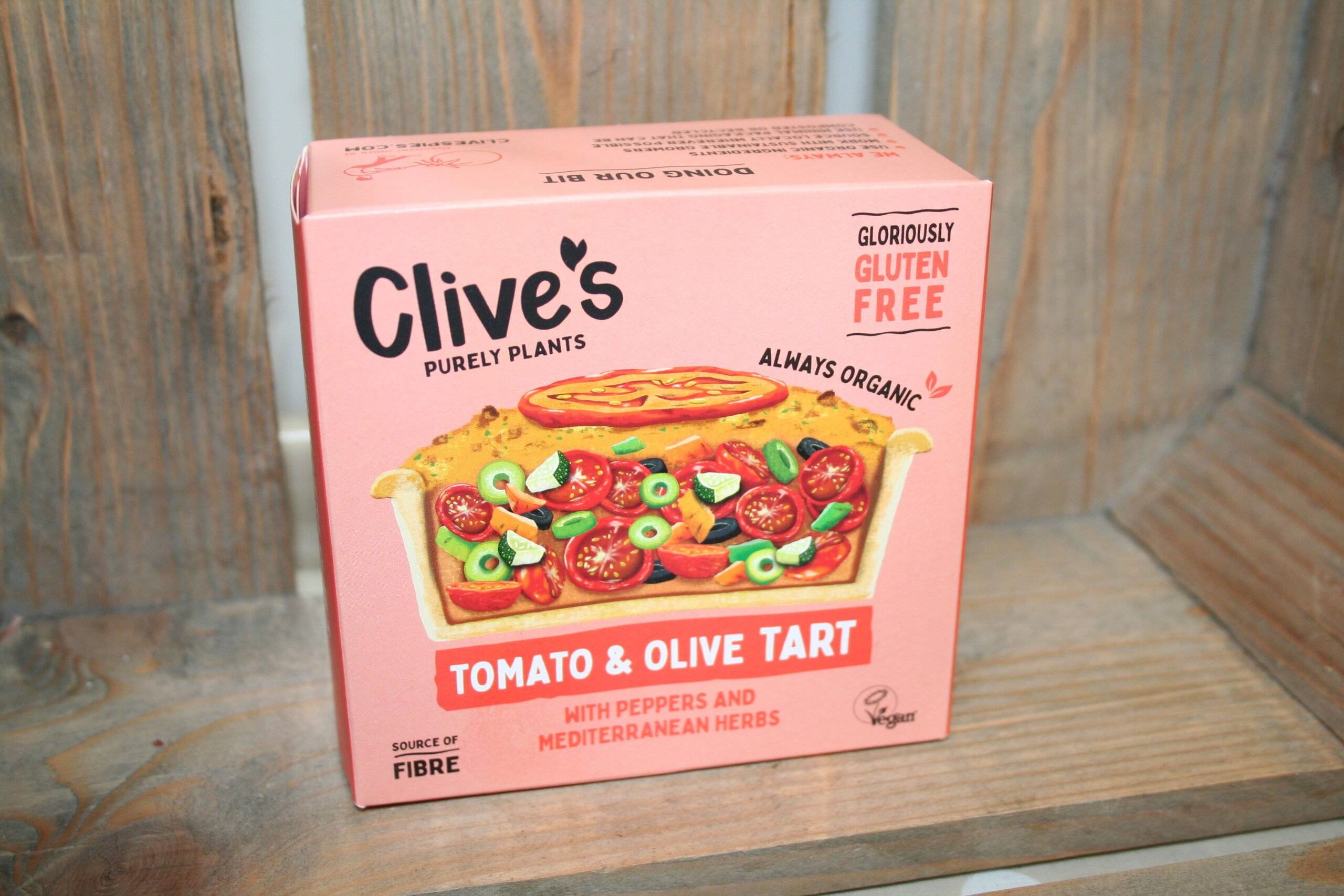Clives tomato & olive tart