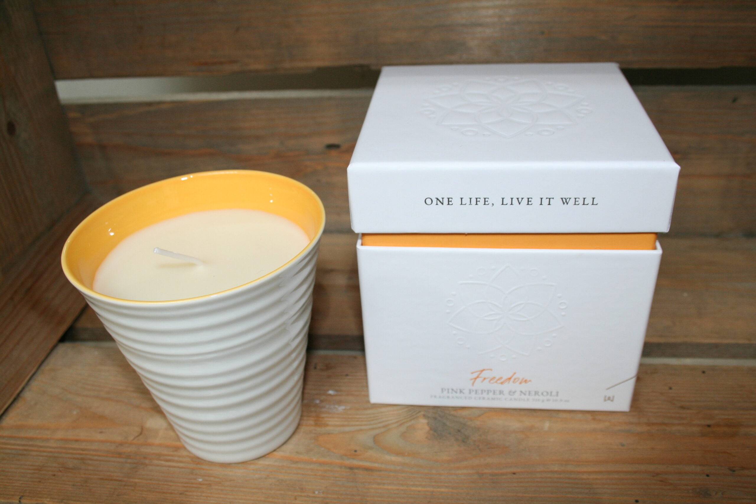 Sophie Conran fragranced ceramic candle pink pepper & neroli