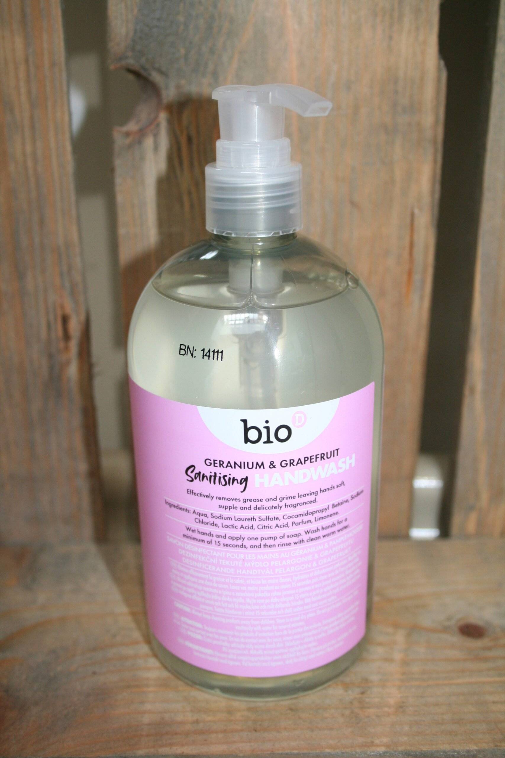 Bio D geranium & grapefruit sanitising handwash