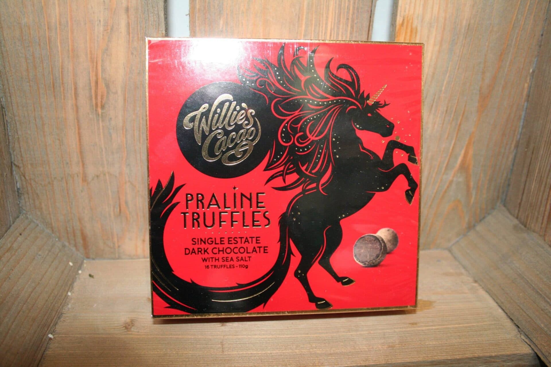 Willies Cacao praline truffles dark chocolate with dark chocolate