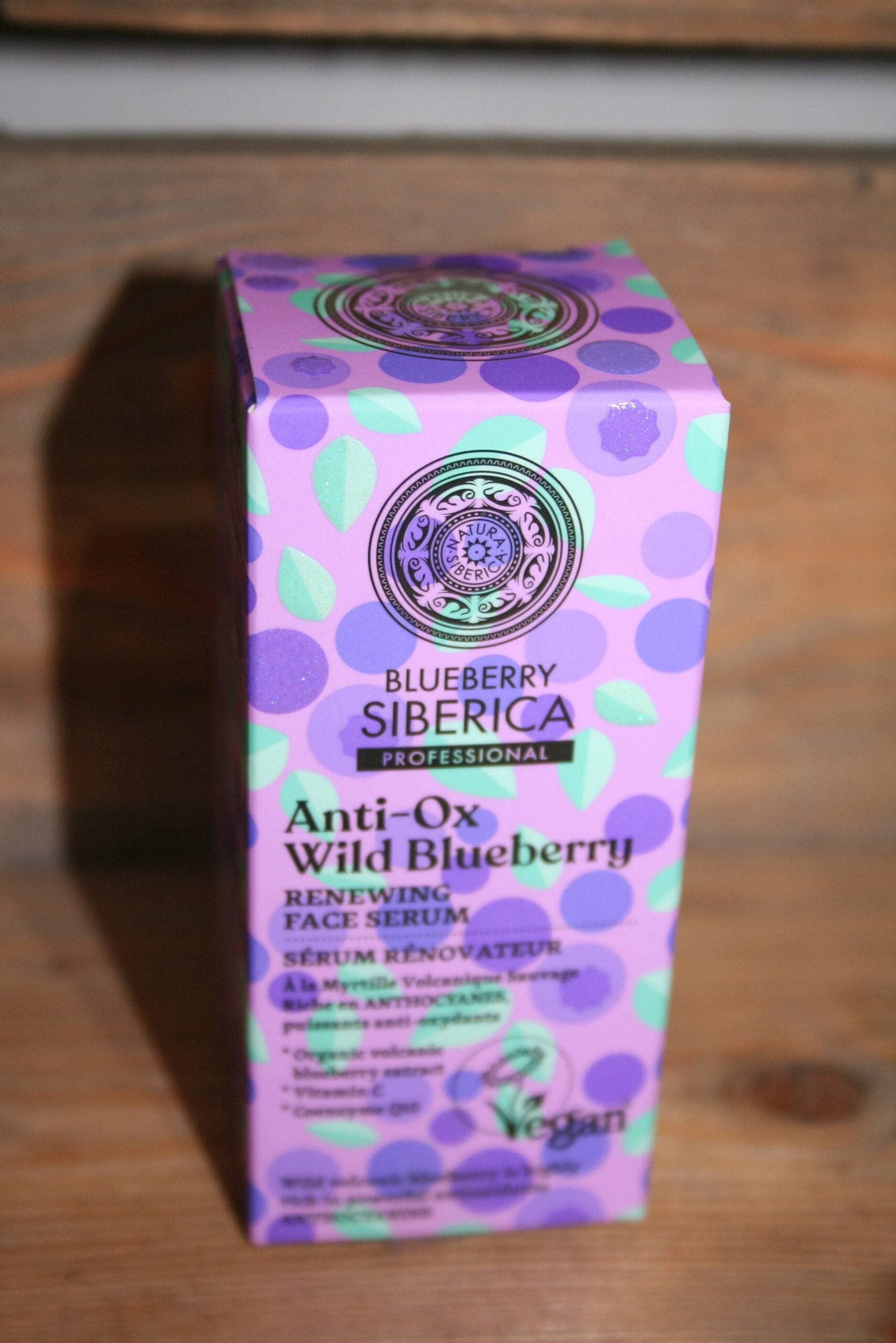 Natura Siberica anti ox wild blueberry renewing face serum