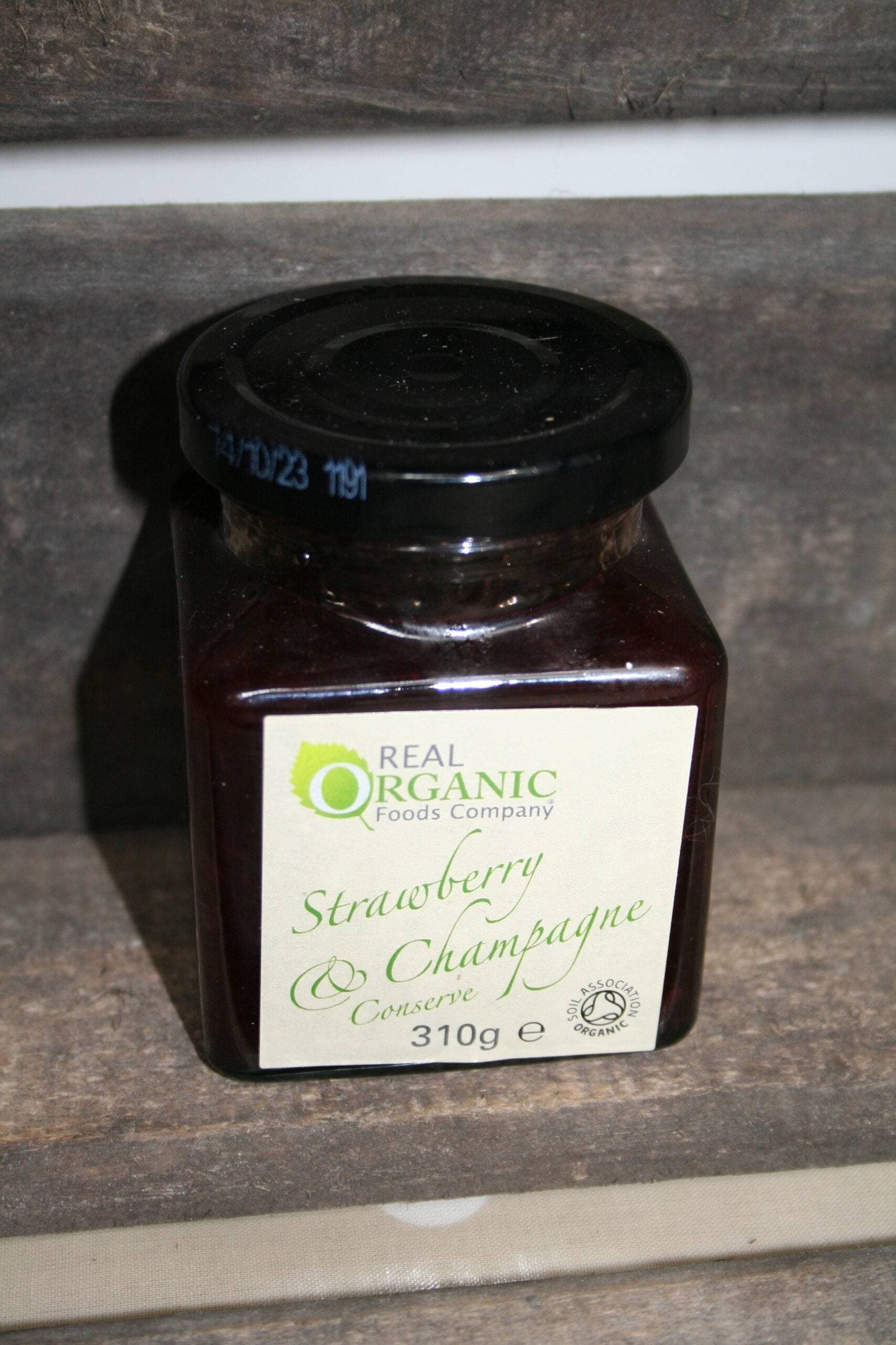 Real Organic Food Company strawberry & champagne conserve