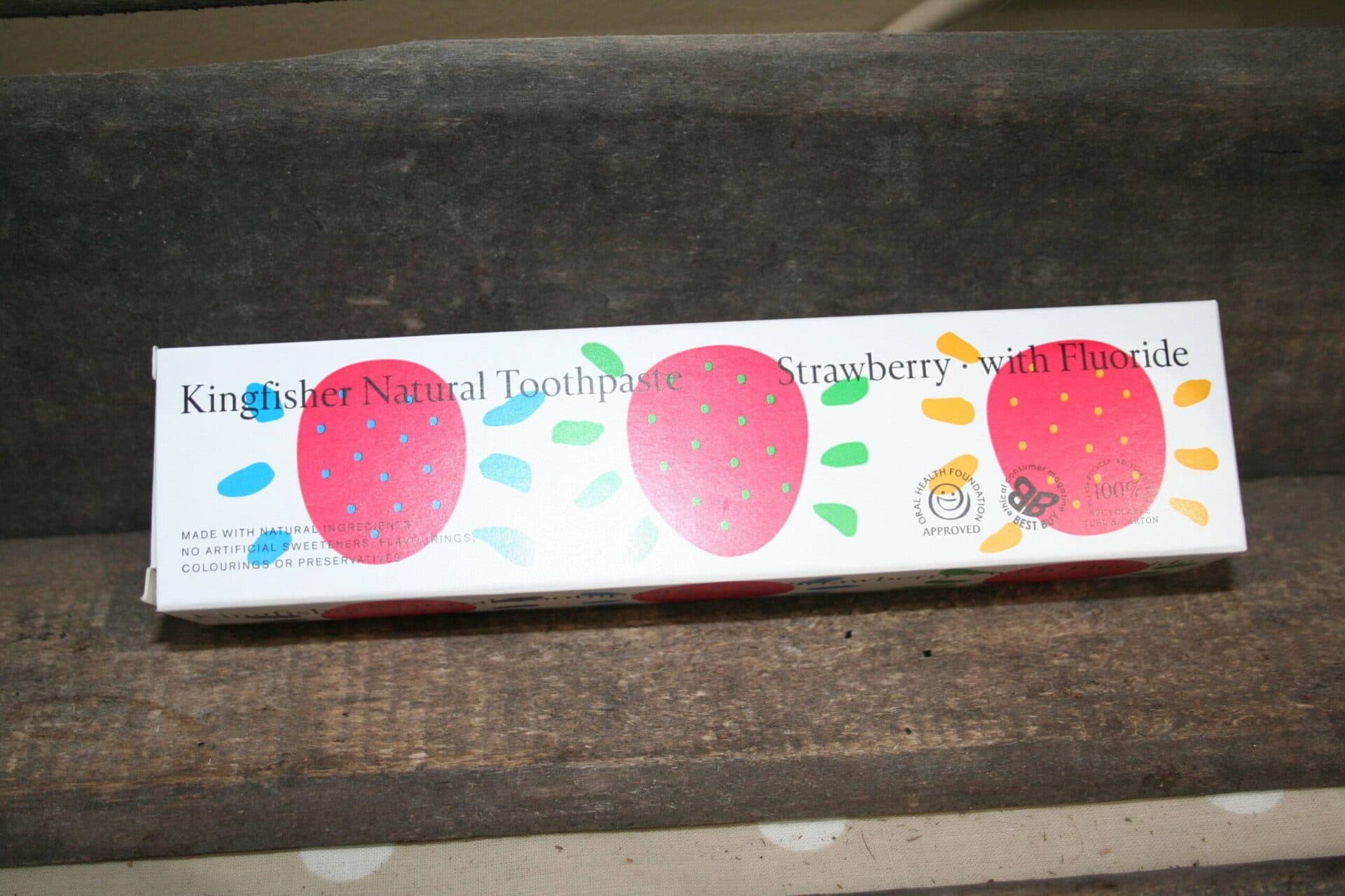 Kingfisher strawberry toothpaste