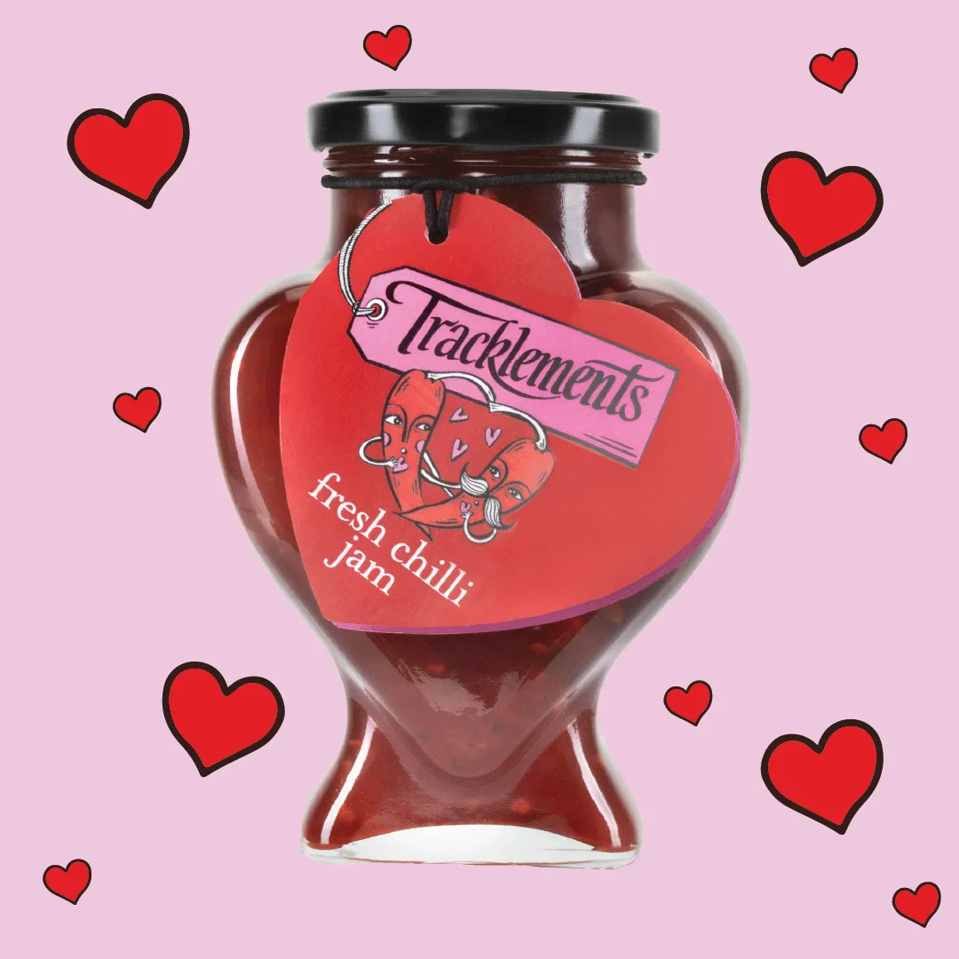 TRACKLEMENTS Limited Edition Fresh Chilli Jam Heart (350g)