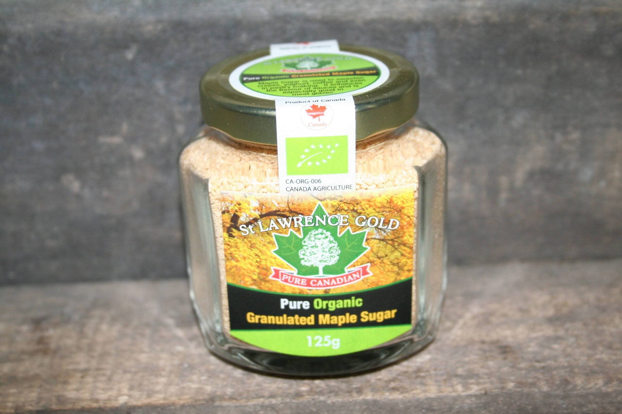 St Lawrence Gold pure organic granulated maple sugar