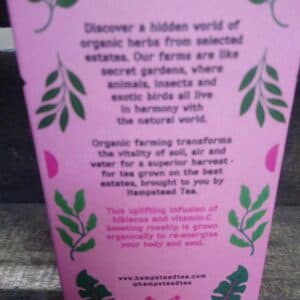 hampstead organic tea wild rosehip & hibiscus (20 sachets)