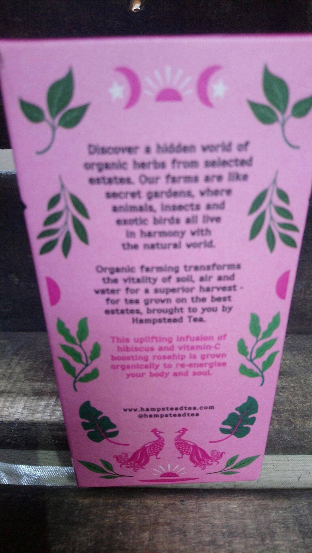 hampstead organic tea wild rosehip & hibiscus (20 sachets)