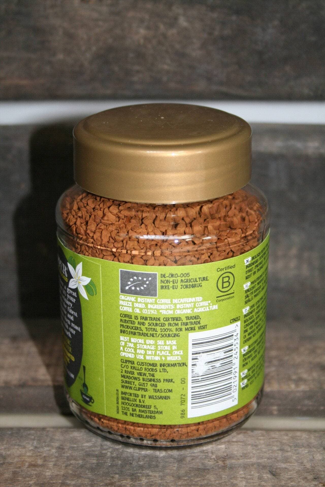 Clipper organic decaf coffee