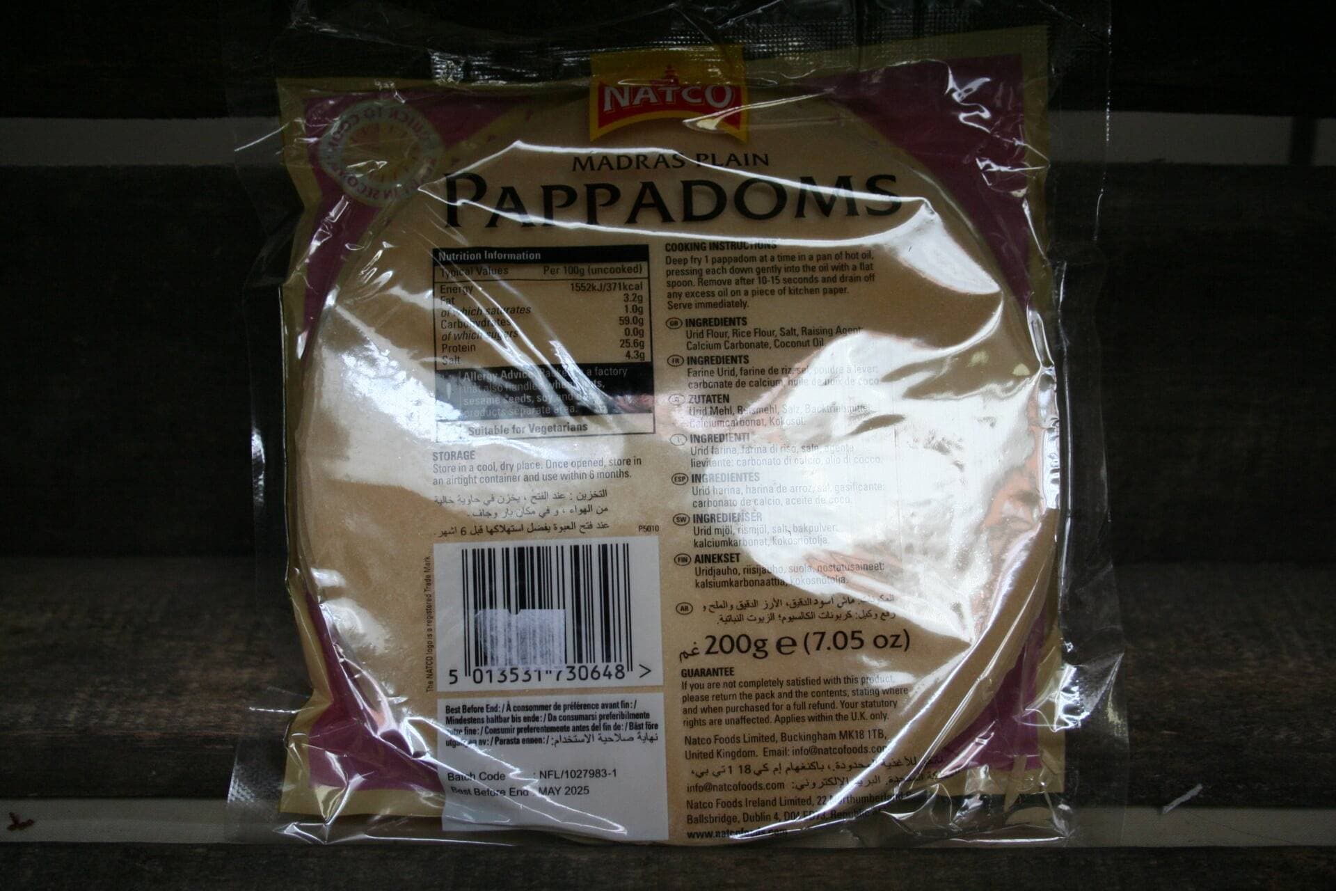 Natco pappadoms
