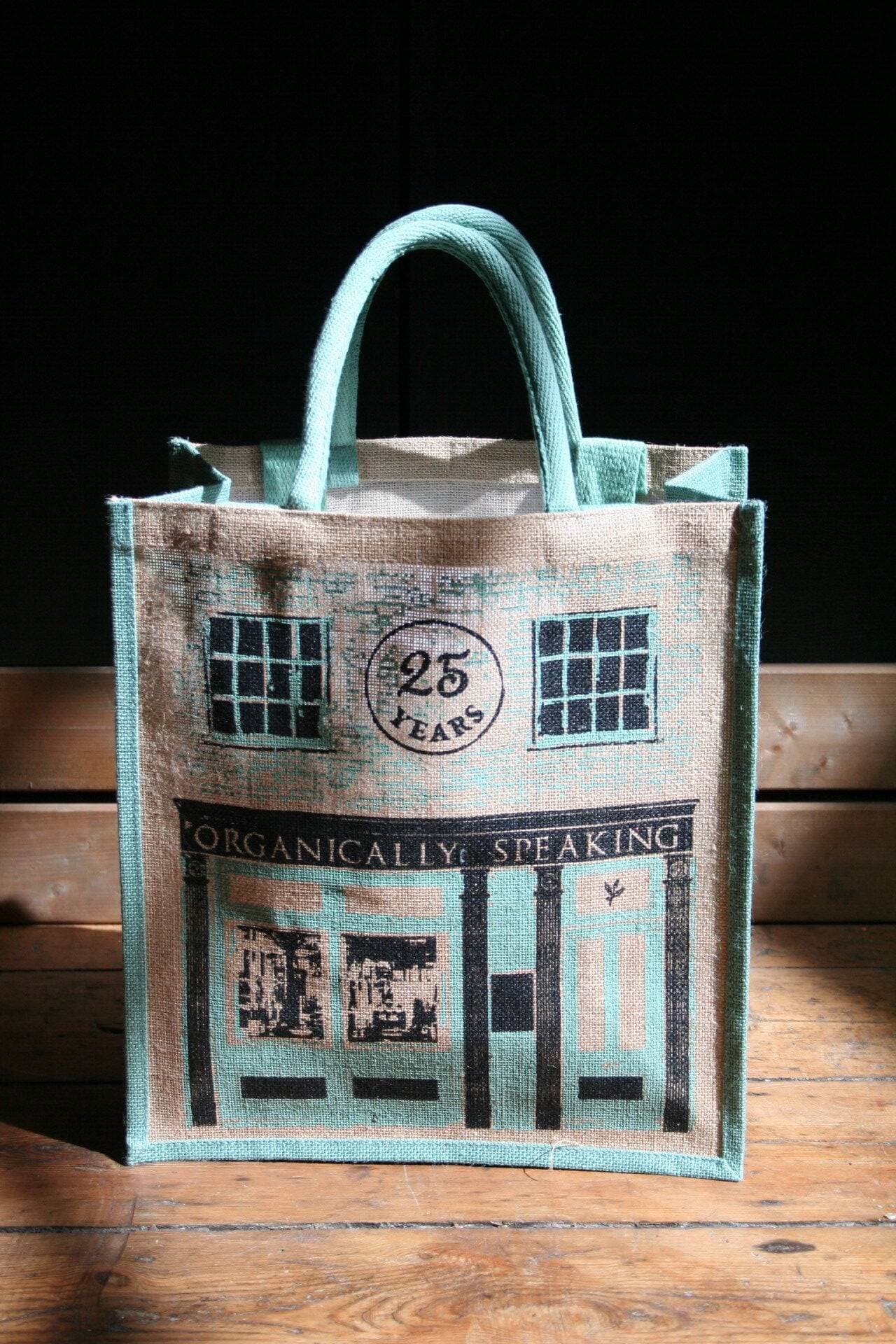 Organically speaking jute bag 25 year