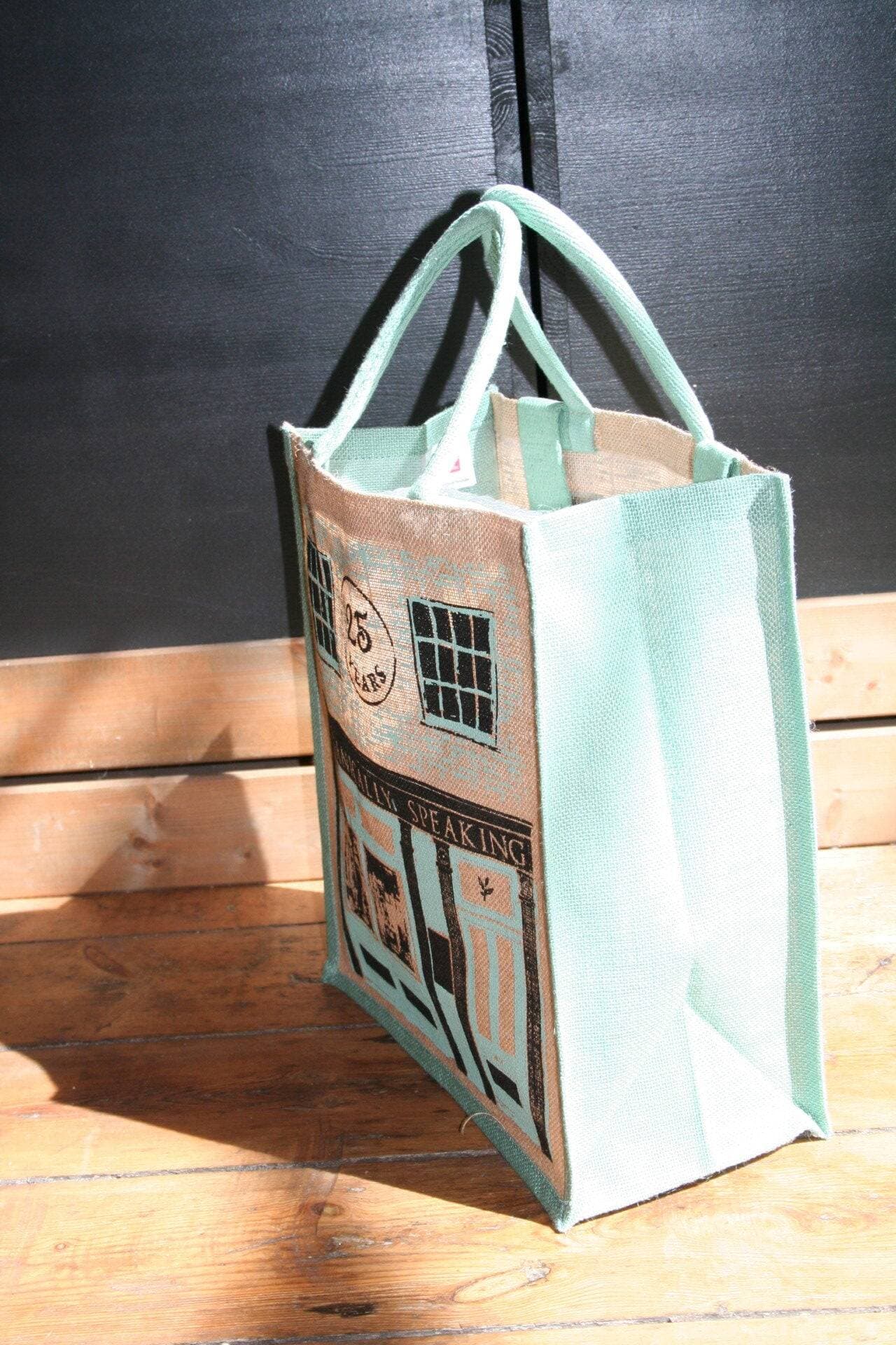 Organically speaking jute bag 25 year