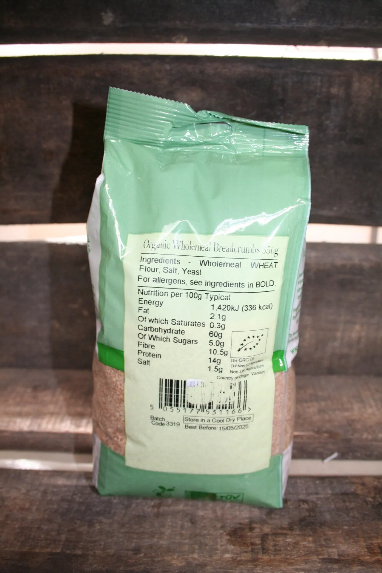 Just natural organic wholemeal breadcrumbs