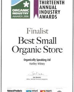 organic industry awards 2006