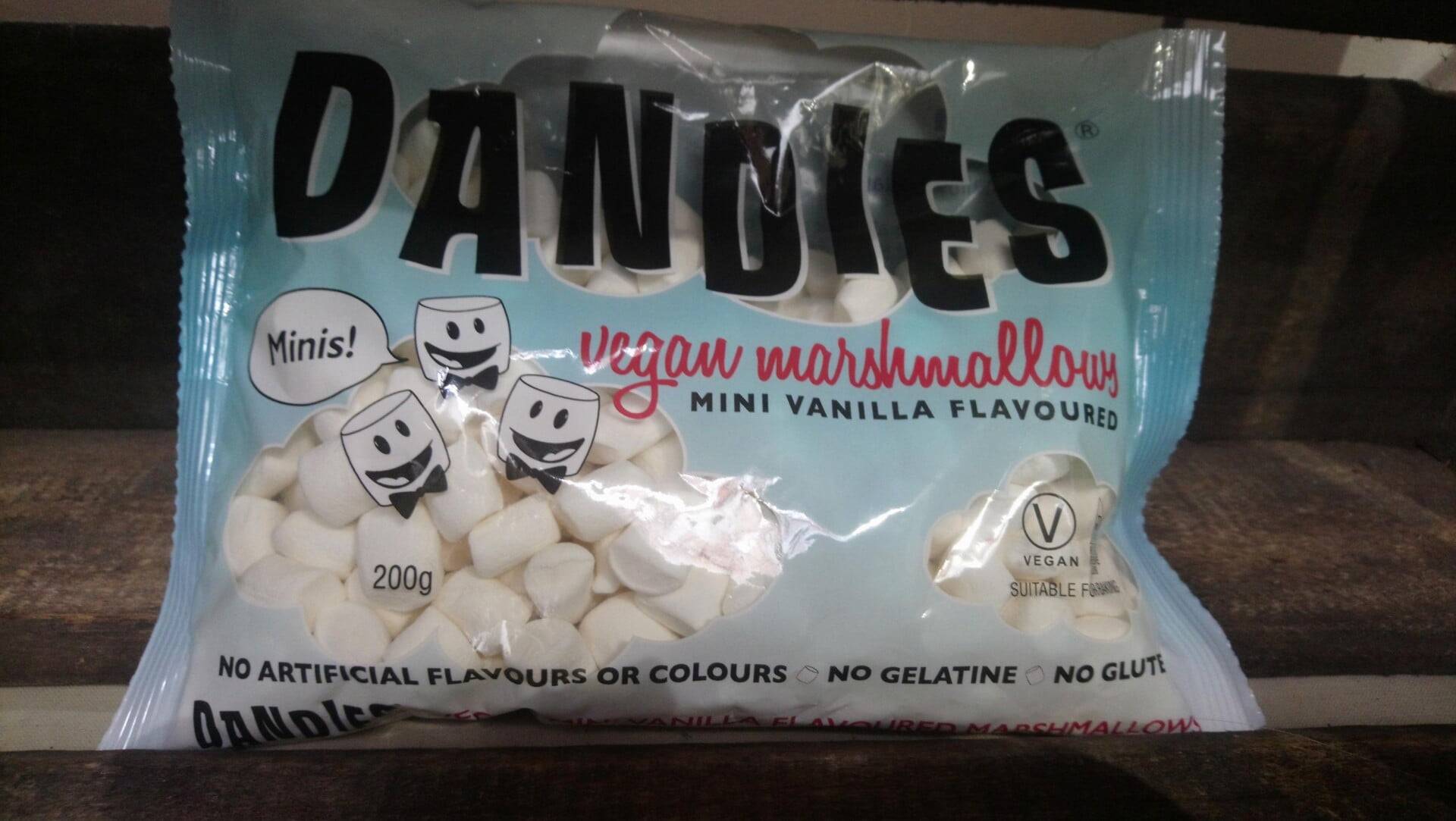 dandies vanilla vegan mini vanilla mashmallows