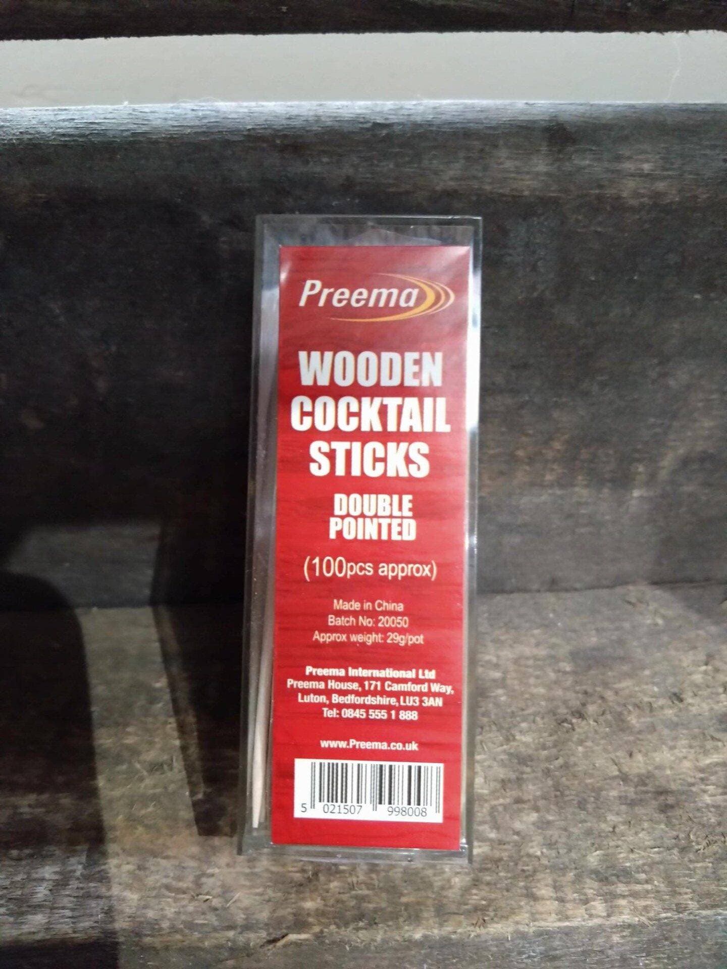 preema wooden cocktail sticks (100pcs approx)