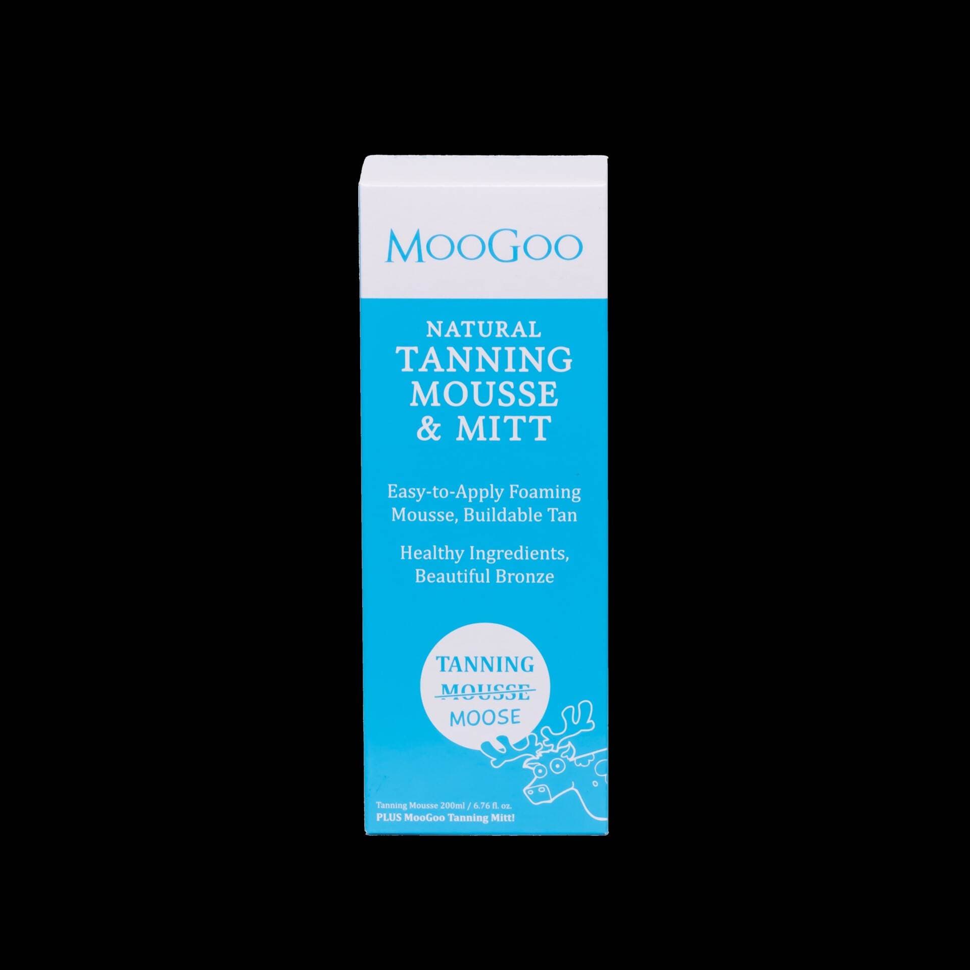 moogoo natural tanning mousse and mitt (200ml plus tanning mitt)