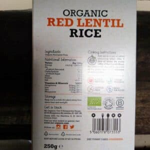 mr organic organic red lentil rice (250g)