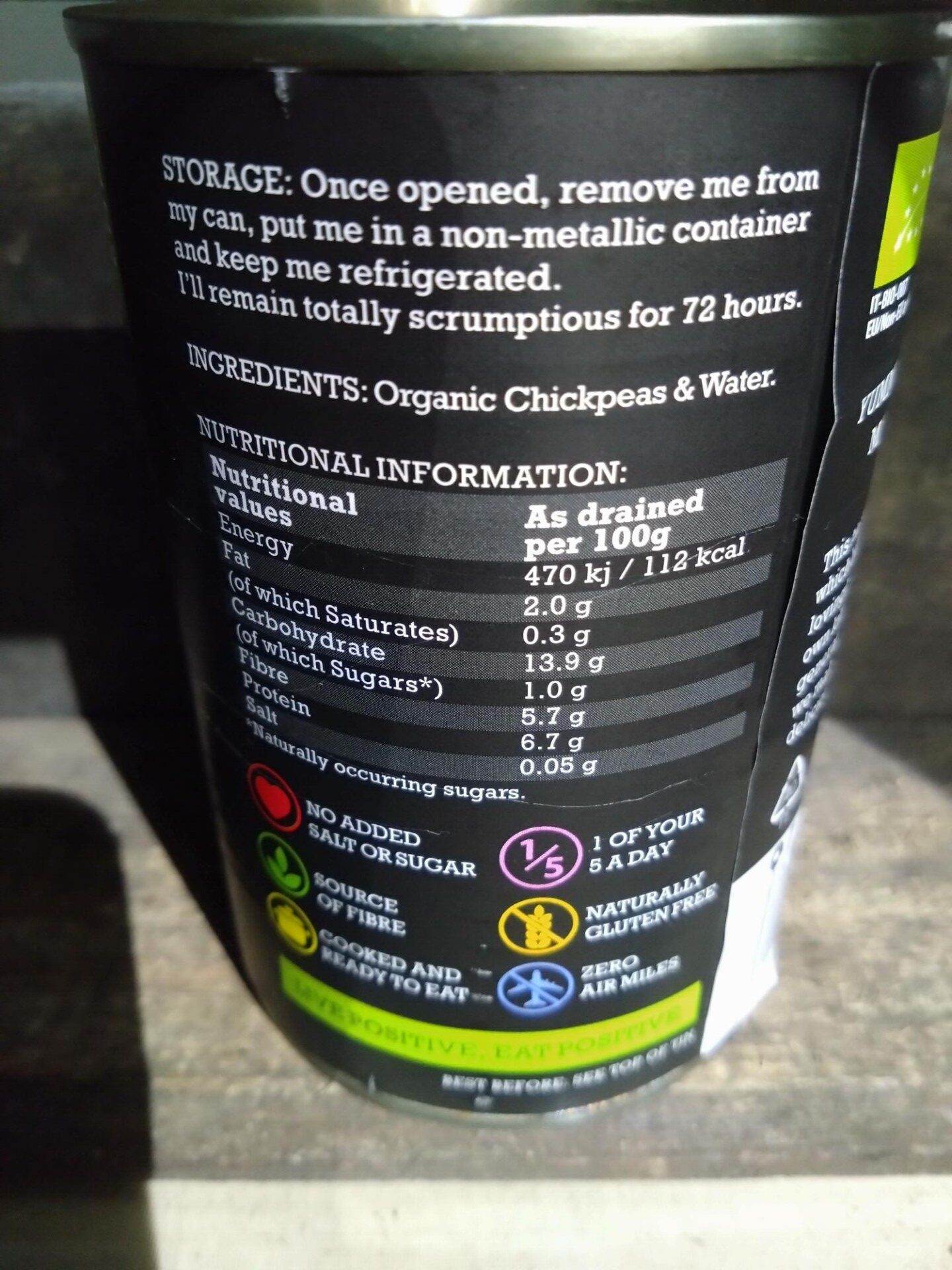 mr organic chickpeas (400g)