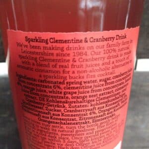 belvoir sparkling clementine and cranberry (750ml)