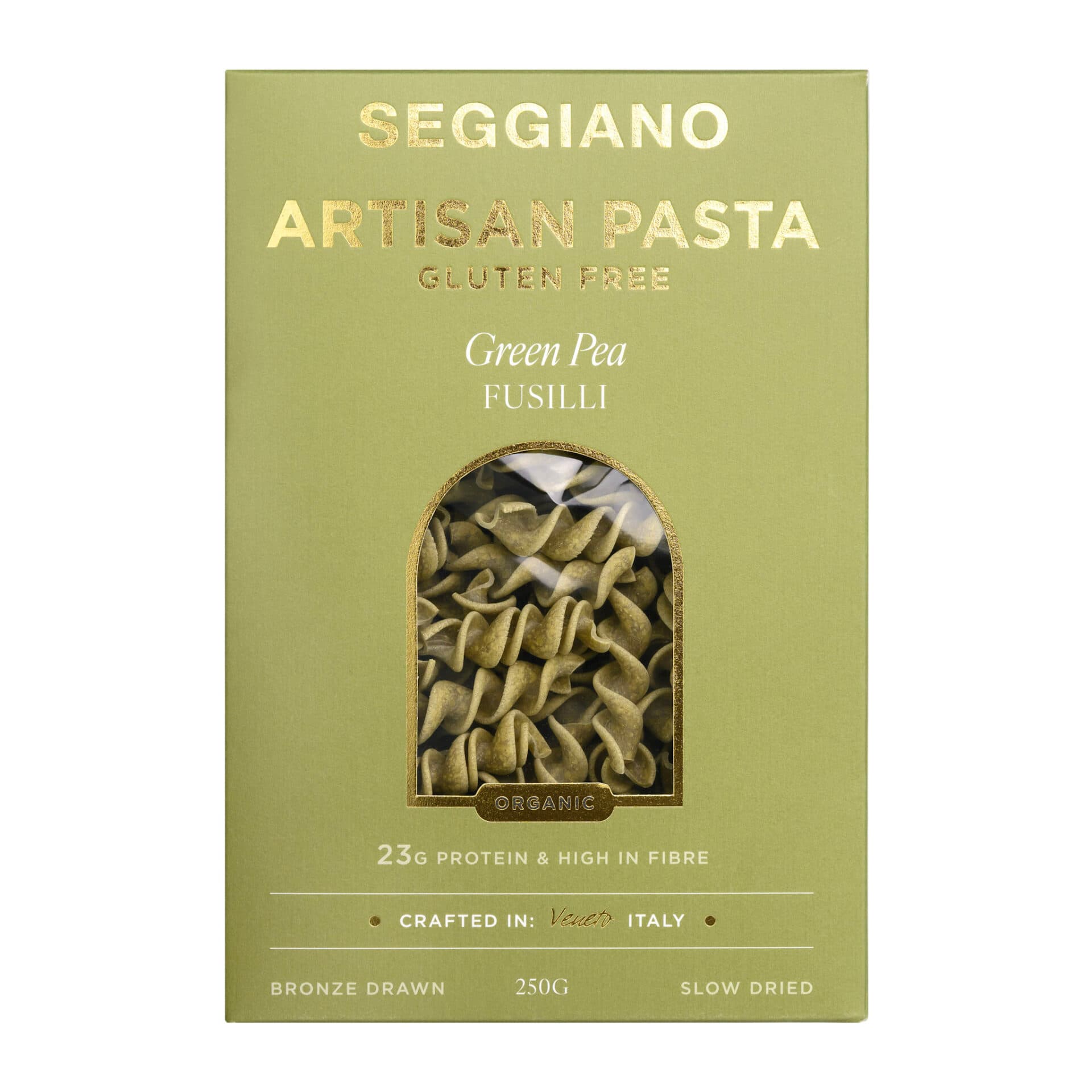 green pea fusilli front