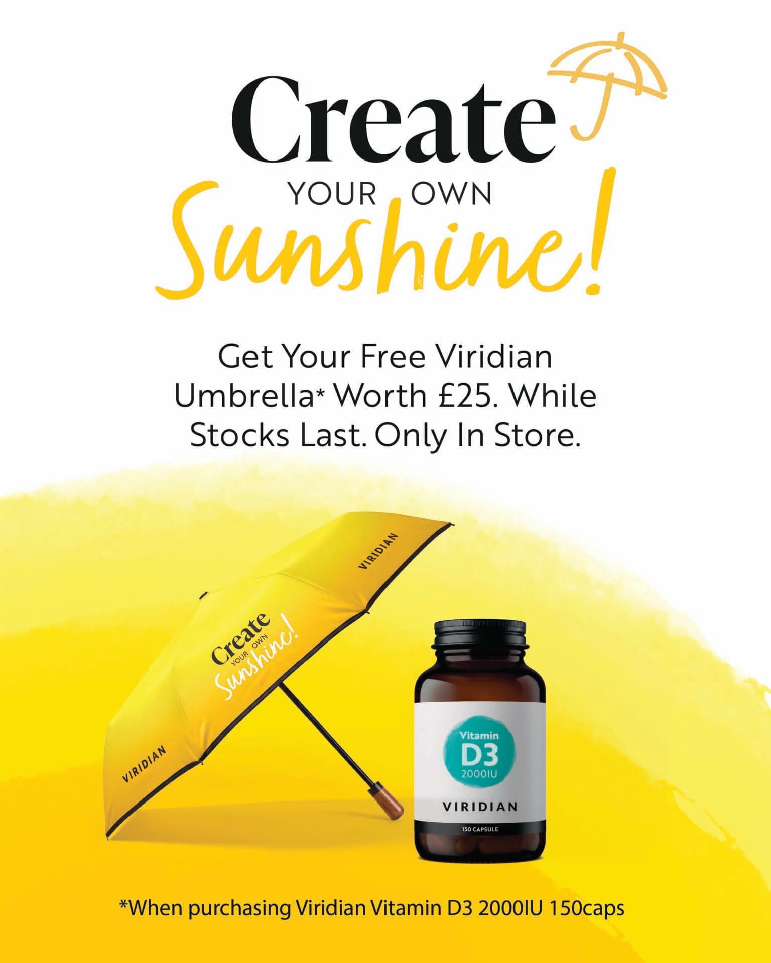 vitamin d & free umbrella post 1d