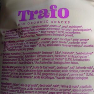 trafo organic potato chips salt & vinegar (125g)