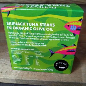 fish 4 ever azores tuna steaks in organic olive oil (160g)
