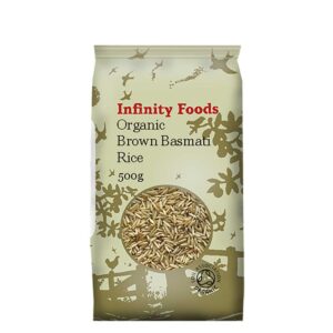 infinity foods organic brown basmati rice (500g)